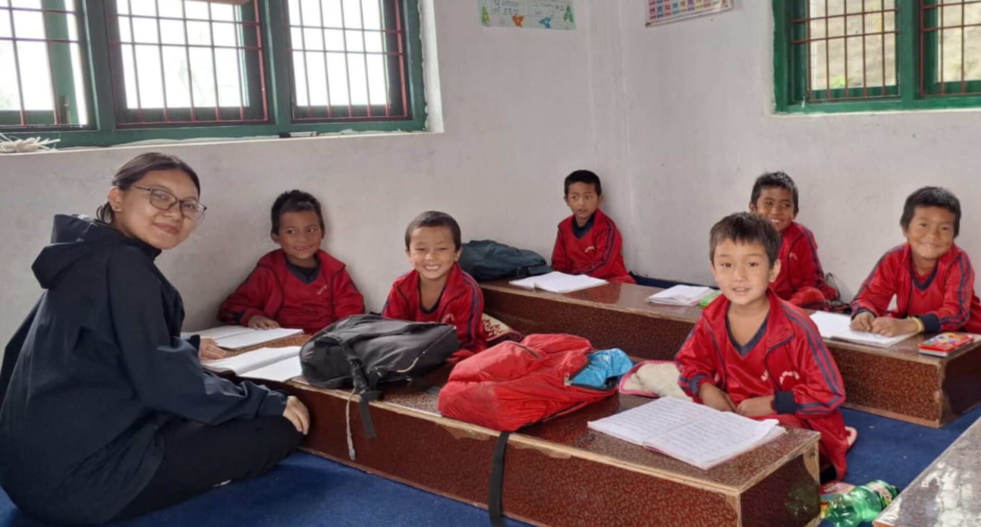 Parmila's full-circle journey visting students at Ghyangfedi school