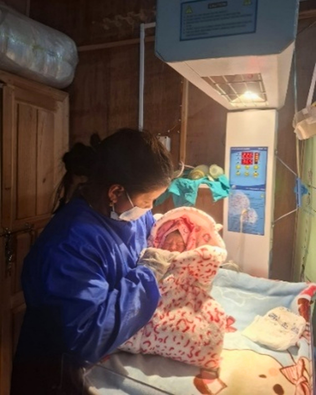 Lifesaving maternal care in remote Nepal: Manisha's story.

Baby Sonam receiving care from nurse in birthing centre. 
